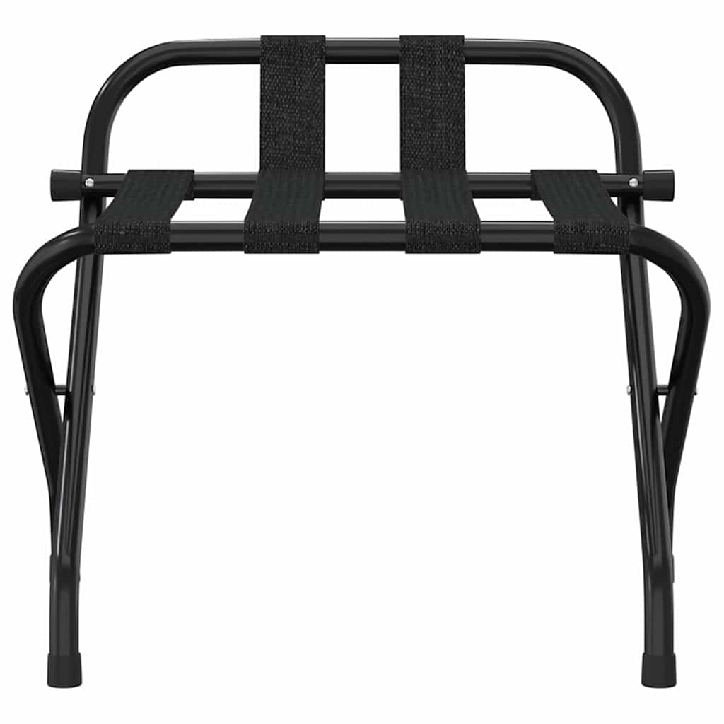 VIDAXL -Gepäckträger mit Rückenlehne 56x39x52 cm schwarz