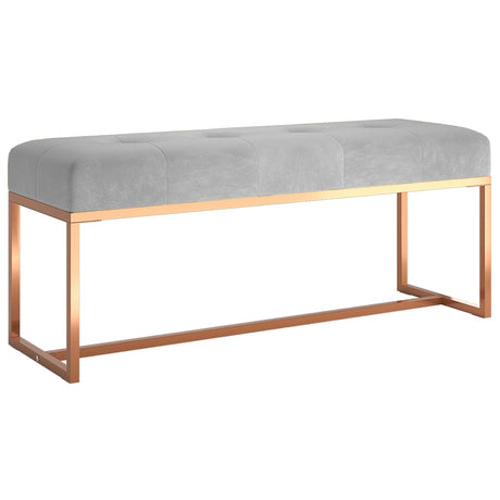 Vidaxl bankje 110x36x45 cm fluweel grijs
