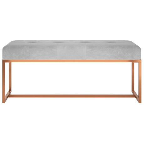 Vidaxl bankje 110x36x45 cm fluweel grijs