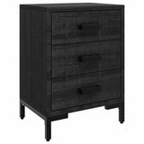 Vidaxl nachtkastjes 2 st 40x30x55 cm massief grenenhout zwart