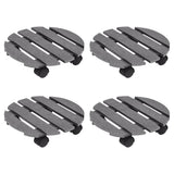 VidaXL Pflanzenwagen 4 Stk. Ø30x7,5 cm HKC grau