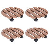 VidaXL Pflanzenwagen 4 Stk. Ø30x7,5 cm HKC braun