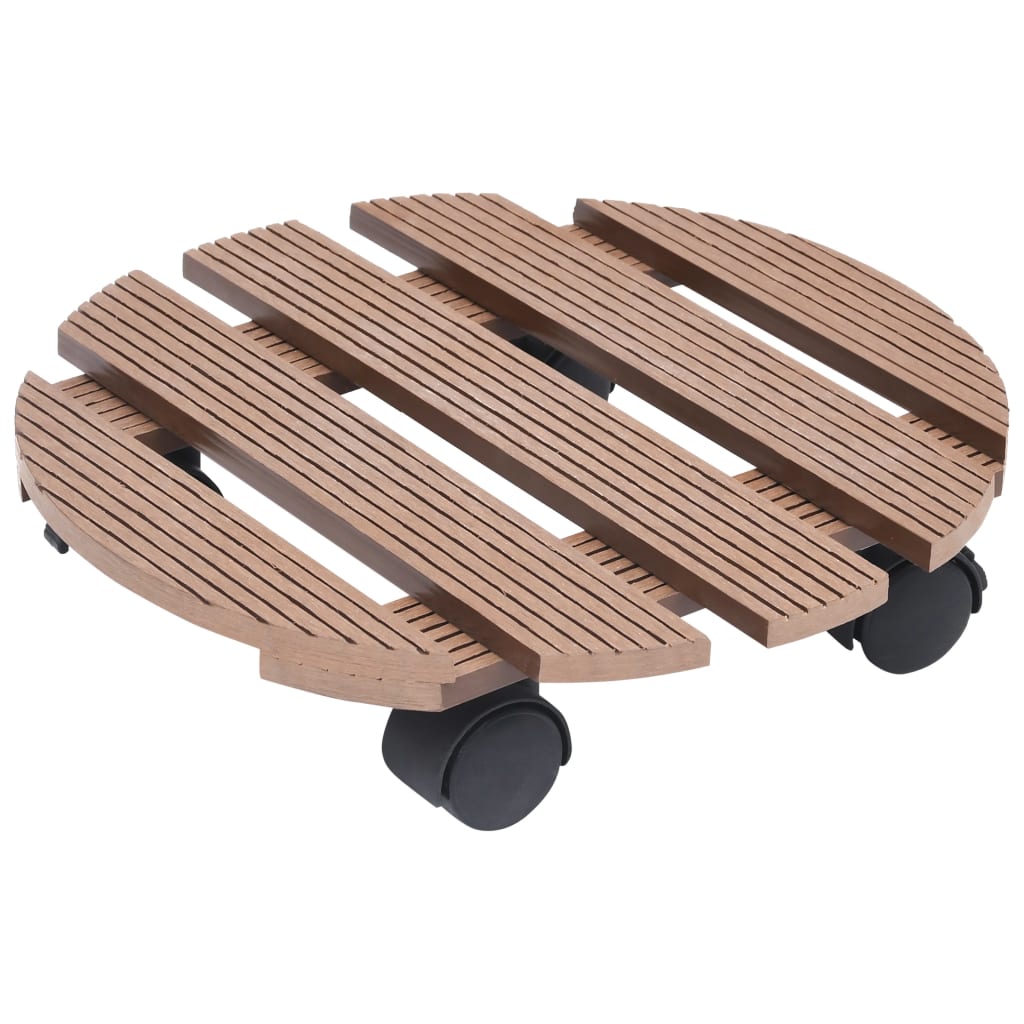VidaXL Pflanzenwagen 4 Stk. Ø30x7,5 cm HKC braun