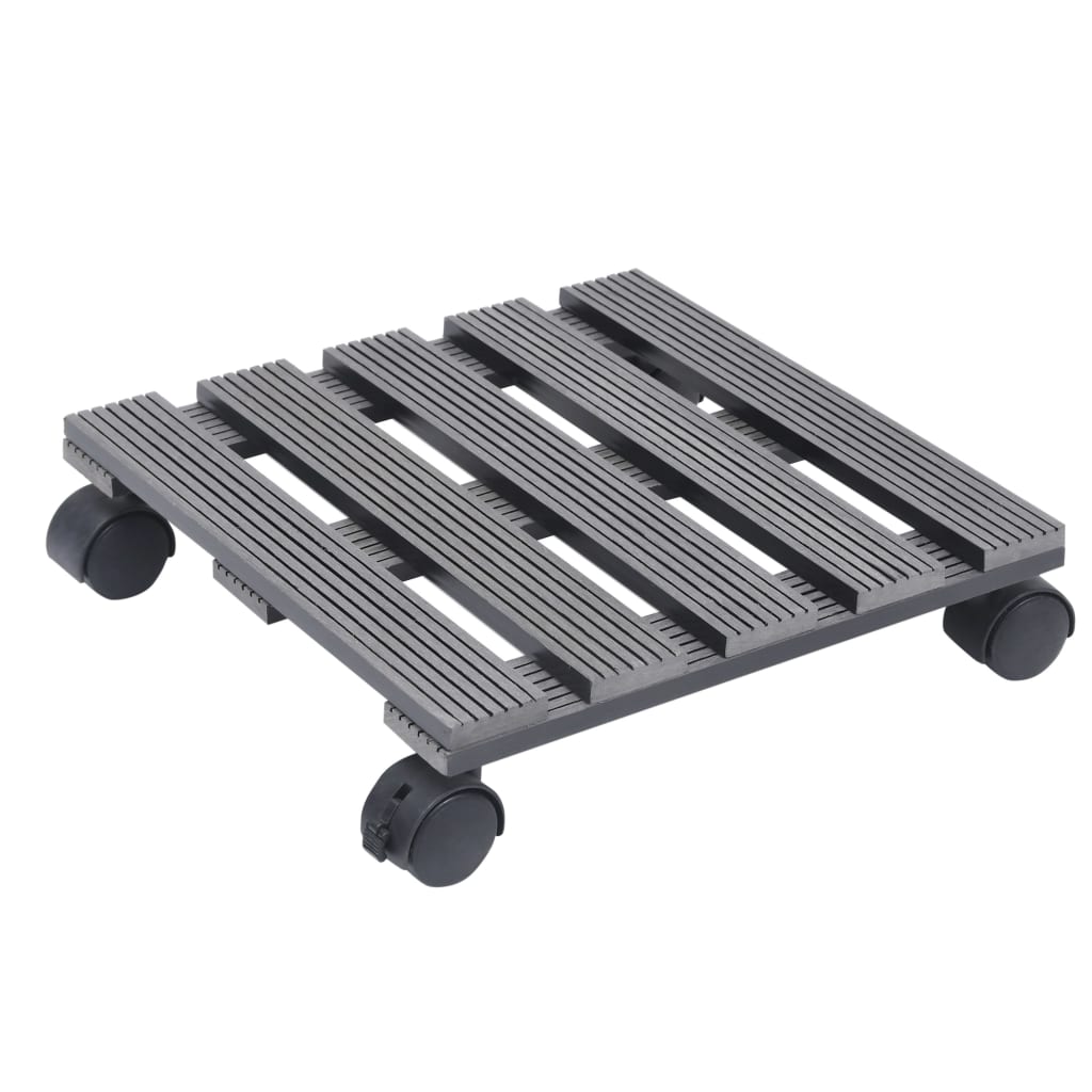 VidaXL Pflanzenwagen 4 Stk. 30x30x7,5 cm HKC grau