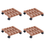 VIDAXL -Pflanzenwagen 4 ST 30x30x7,5 cm HKC Braun