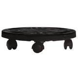 VidaXL Pflanzenwagen mit Rädern 2 Stk. 170 kg Durchmesser 30 cm Schwarz