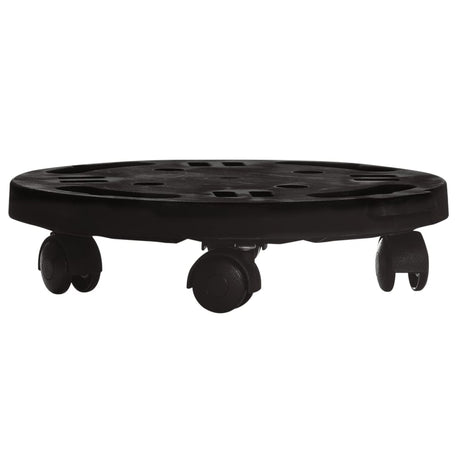 Vidaxl -Pflanzenwagen mit Rädern 5 St 170 kg Durchmesser 30 cm Schwarz