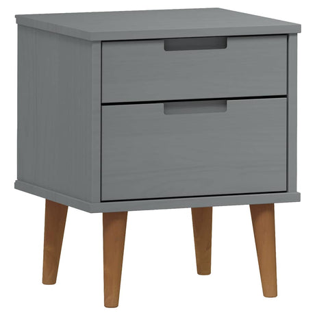 Vidaxl nachtkastje molde 40x35x48 cm massief grenenhout grijs