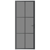 VidaXL Innentür 83x201,5 cm ESG-Glas und Aluminium schwarz