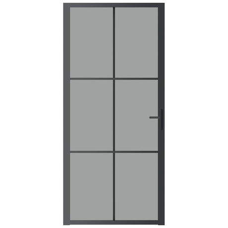 Vidaxx Innentür 93x201,5 cm ESG-Glas und Aluminium schwarz