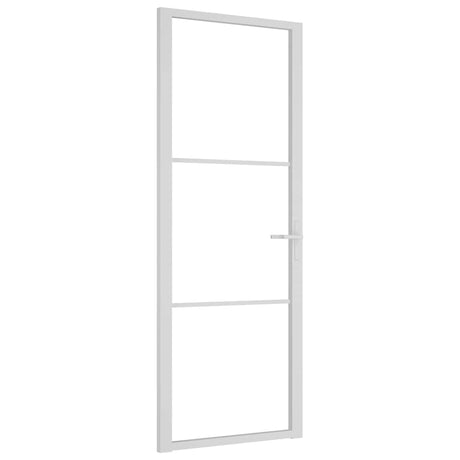 Vidaxx Innentür 76x201,5 cm ESG-Glas und Aluminium weiß