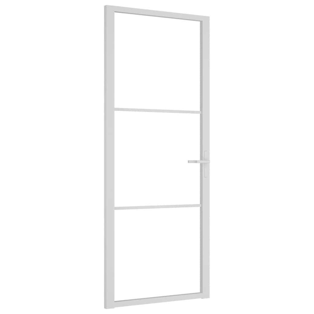 VidaXL Innentür 83x201,5 cm ESG-Glas und Aluminium weiß