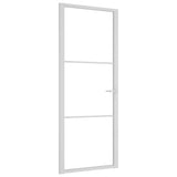VidaXL Innentür 83x201,5 cm ESG-Glas und Aluminium weiß