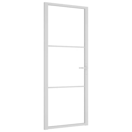 VidaXL Innentür 83x201,5 cm ESG-Glas und Aluminium weiß