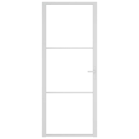 VidaXL Innentür 83x201,5 cm ESG-Glas und Aluminium weiß