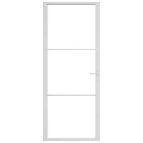 Vidaxx Innentür 83x201,5 cm ESG-Glas und Aluminium weiß