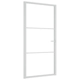 VidaXL Innentür 102,5 x 201,5 cm ESG-Glas und weißes Aluminium