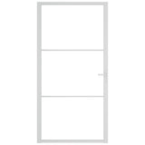 VidaXL Innentür 102,5 x 201,5 cm ESG-Glas und weißes Aluminium