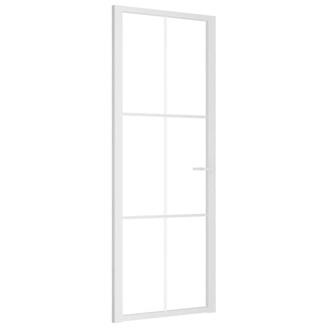VIDAXL Innenür 76x201,5 cm ESG -Glas und Aluminium weiß