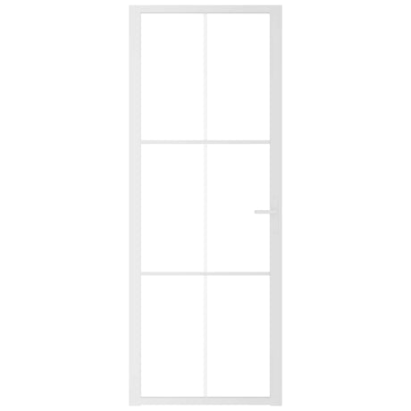 VIDAXL Innenür 76x201,5 cm ESG -Glas und Aluminium weiß