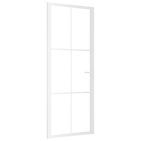 VidaXL Innentür 83x201,5 cm ESG-Glas und Aluminium weiß