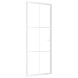 Vidaxx Innentür 83x201,5 cm ESG-Glas und Aluminium weiß