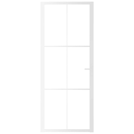 VidaXL Innentür 83x201,5 cm ESG-Glas und Aluminium weiß