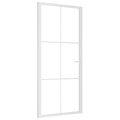 Vidaxx Innentür 93x201,5 cm ESG-Glas und Aluminium weiß