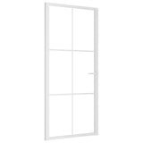 Vidaxx Innentür 93x201,5 cm ESG-Glas und Aluminium weiß