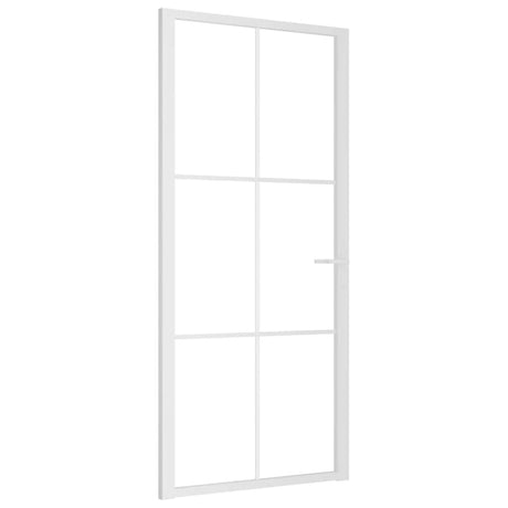 Vidaxx Innentür 93x201,5 cm ESG-Glas und Aluminium weiß