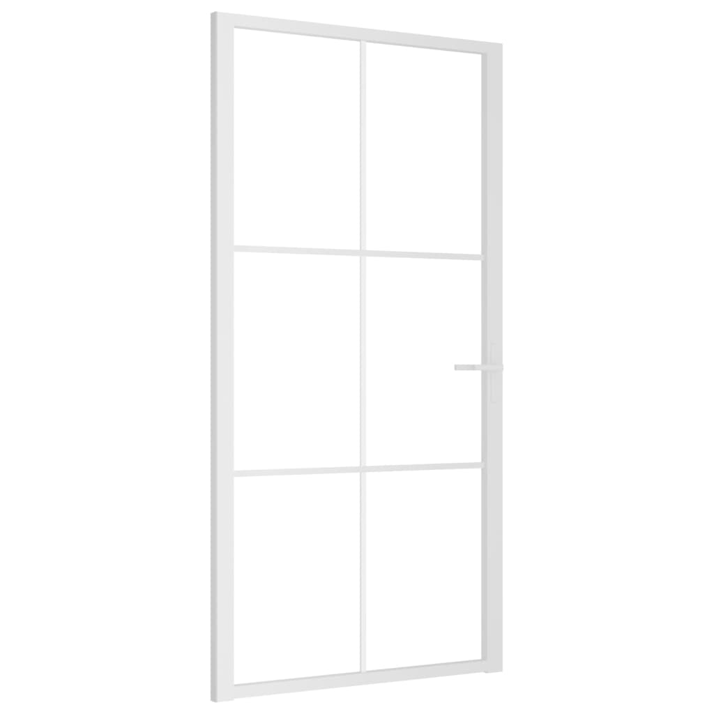 VidaXL Innentür 102,5 x 201,5 cm ESG-Glas und weißes Aluminium
