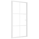 VidaXL Innentür 102,5 x 201,5 cm ESG-Glas und weißes Aluminium