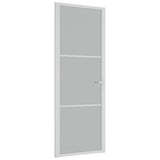 Vidaxx Innentür 76x201,5 cm Milchglas und Aluminium weiß