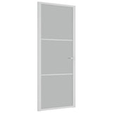 VIDAXL Innenür 83x201,5 cm Mattglas und Aluminium weiß