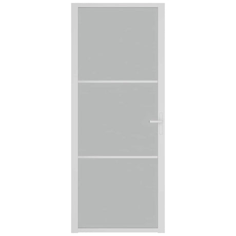 VIDAXL Innenür 83x201,5 cm Mattglas und Aluminium weiß