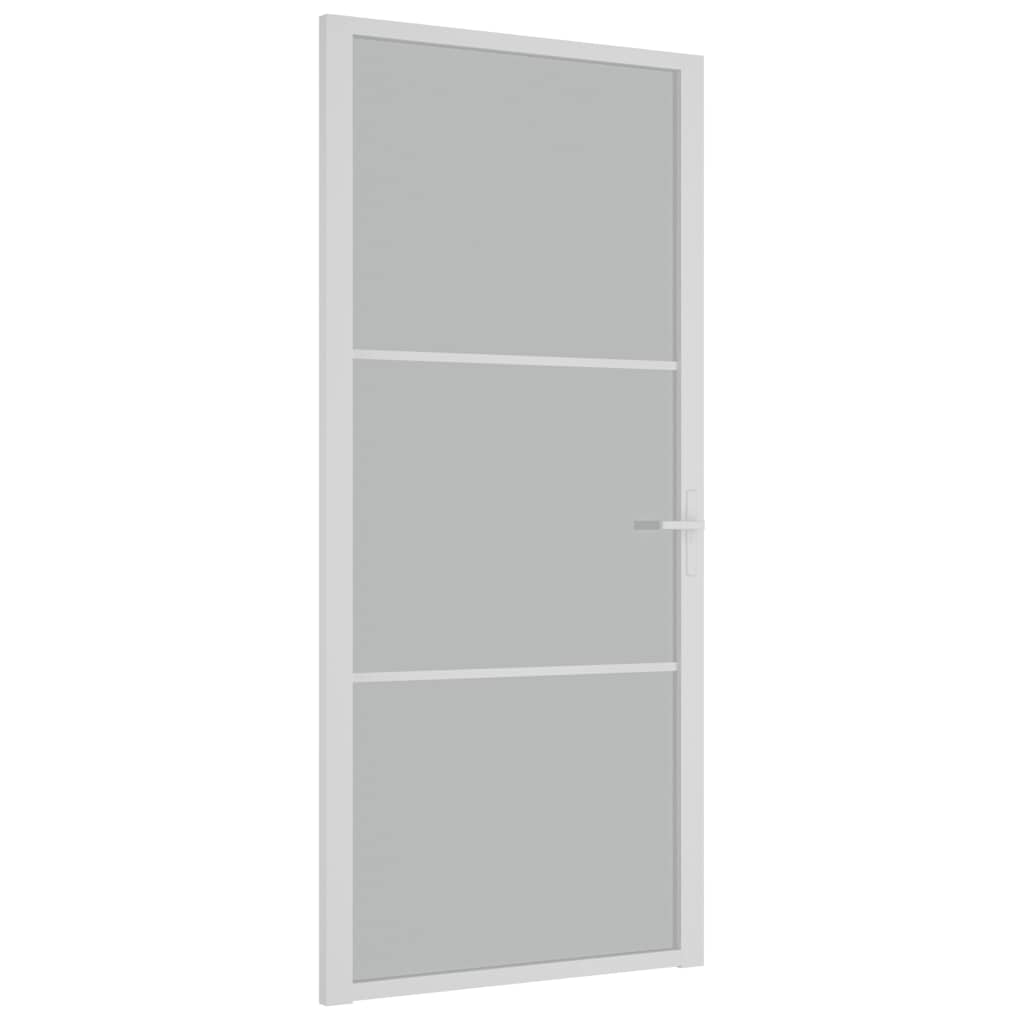 Vidaxx Innentür 93x201,5 cm Milchglas und Aluminium weiß