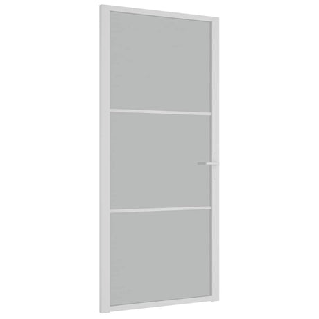 Vidaxx Innentür 93x201,5 cm Milchglas und Aluminium weiß
