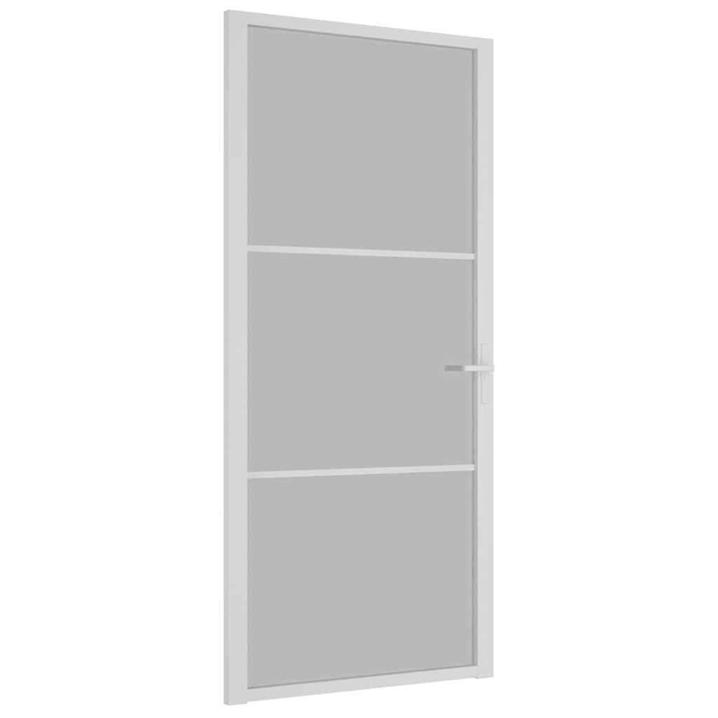 Vidaxx Innentür 93x201,5 cm Milchglas und Aluminium weiß