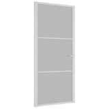 Vidaxx Innentür 93x201,5 cm Milchglas und Aluminium weiß