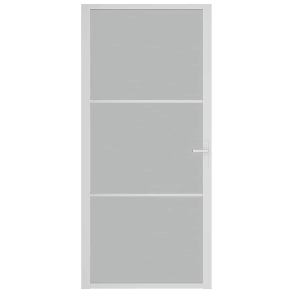 Vidaxx Innentür 93x201,5 cm Milchglas und Aluminium weiß