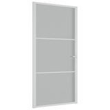 VIDAXL Innenür 102,5x201,5 cm Mattglas und Aluminium weiß
