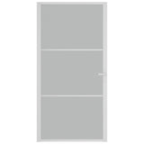 VIDAXL Innenür 102,5x201,5 cm Mattglas und Aluminium weiß