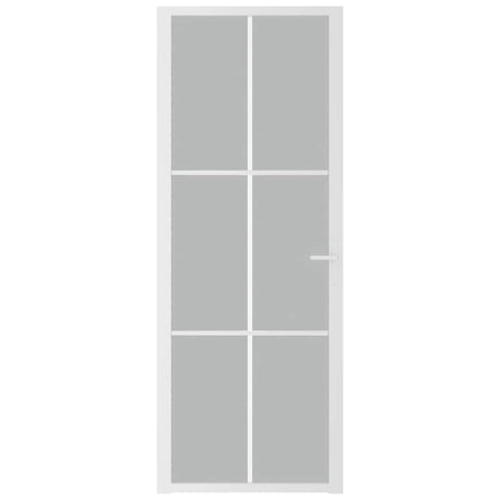 Vidaxl Innenür 76x201,5 cm Mattglas und Aluminium weiß