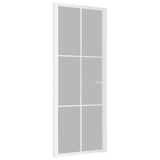 VIDAXL Innenür 83x201,5 cm Mattglas und Aluminium weiß