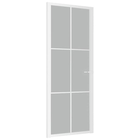 VIDAXL Innenür 83x201,5 cm Mattglas und Aluminium weiß