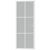 VIDAXL Innenür 83x201,5 cm Mattglas und Aluminium weiß
