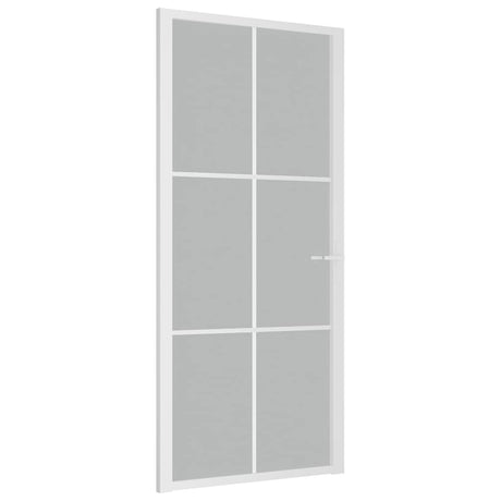 Vidaxl Innenür 93x201,5 cm Mattglas und Aluminium weiß