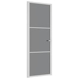 VIDAXL Innenür 76x201,5 cm ESG -Glas und Aluminium weiß