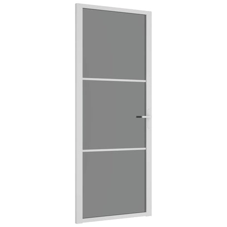 Vidaxx Innentür 83x201,5 cm ESG-Glas und Aluminium weiß