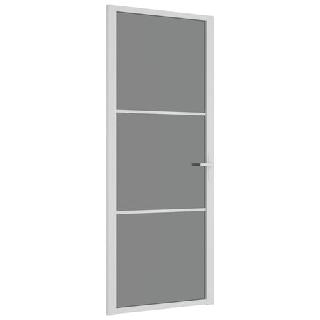 VIDAXL Innenür 83x201,5 cm ESG -Glas und Aluminium weiß